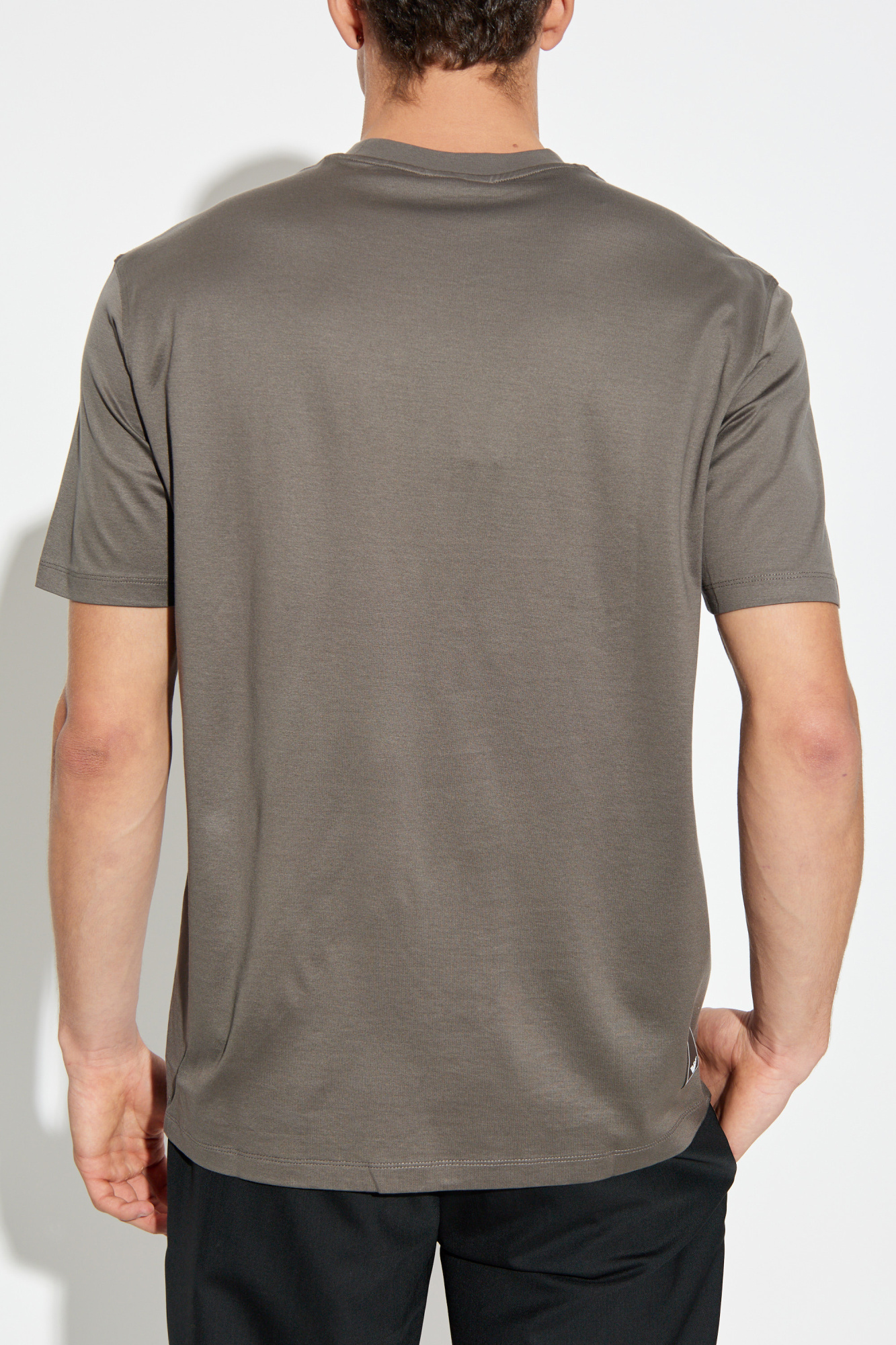 Emporio Armani T-shirt with a rubber logo | Men's Clothing